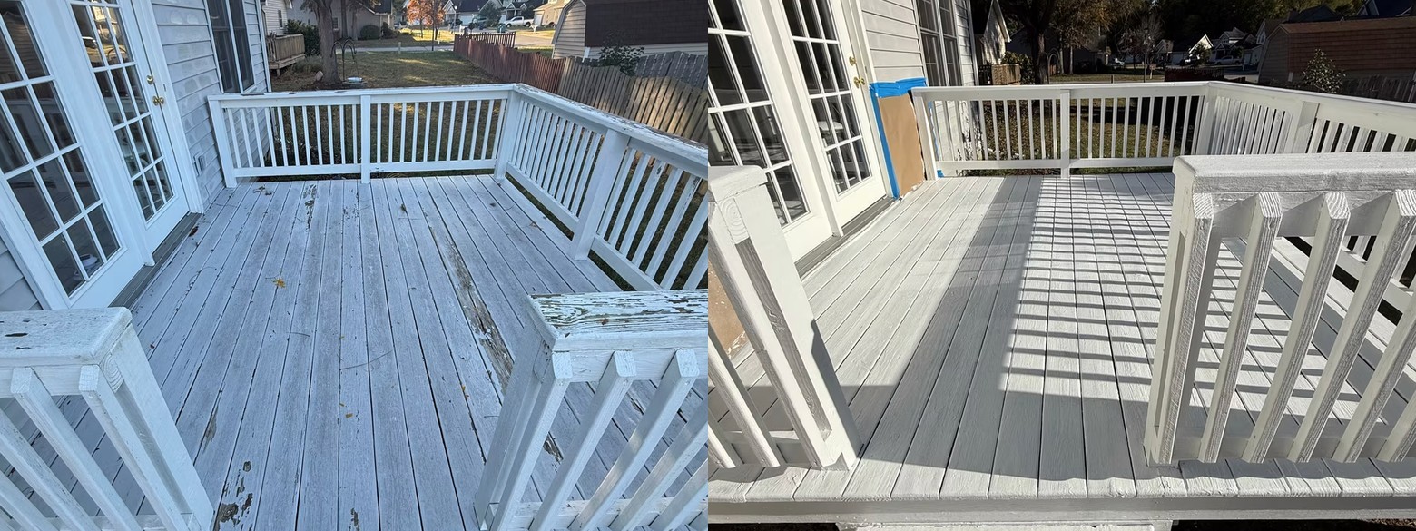 Before and after deck washing Terre Haute IN